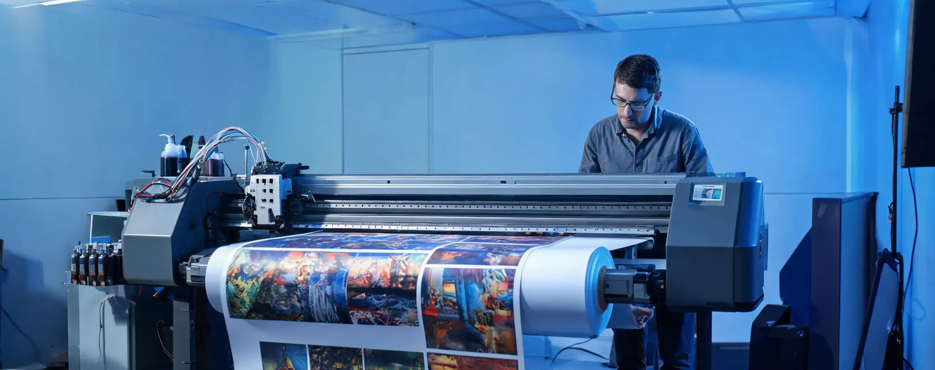 Epson professional print system operating in a controlled production studio